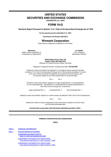 Thumbnail Winmark 10-Q Quarterly Report FY 