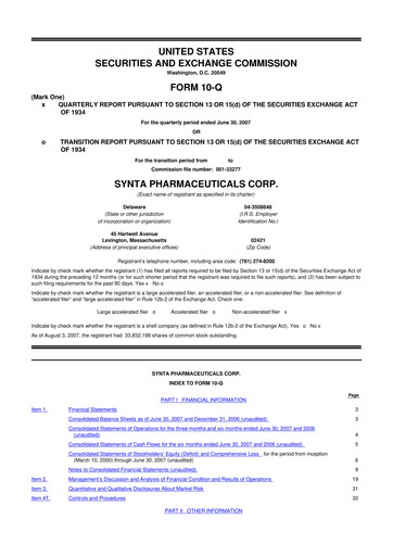 Thumbnail Madrigal Pharmaceuticals
 10-Q Quarterly Report FY 