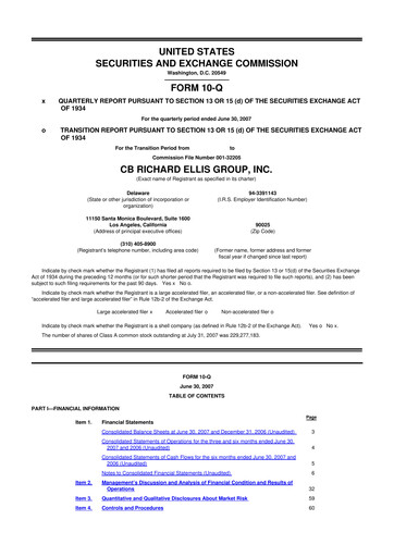 Thumbnail CBRE Group
 10-Q Quarterly Report FY 