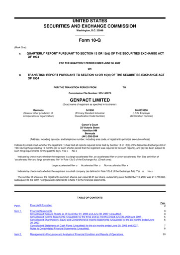 Vorschaubild Genpact 10-Q Quartalsbericht  