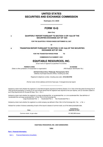 Thumbnail EQT Corporation
 10-Q Quarterly Report FY 