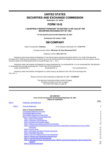 Thumbnail 3M 10-Q Quarterly Report FY 