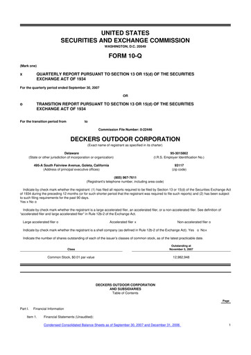 Thumbnail Deckers Brands 10-Q Quarterly Report FY 