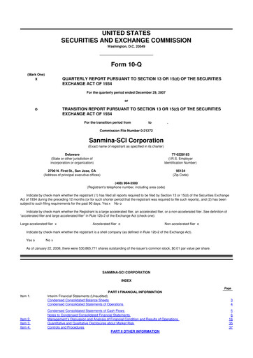 Vorschaubild Sanmina 10-Q Quartalsbericht  