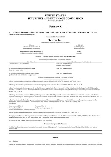 Thumbnail Textron 10-K Annual Report 