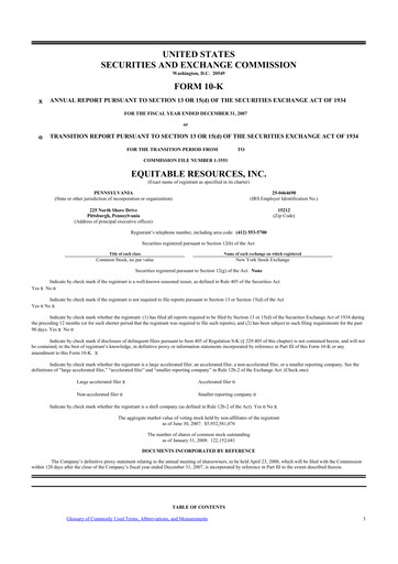 Thumbnail EQT Corporation
 10-K Annual Report 