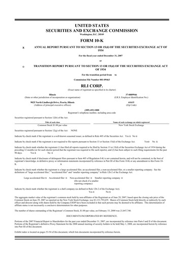 Thumbnail RLI Corp.
 10-K Annual Report 