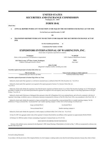 Thumbnail Expeditors International 10-K Annual Report 