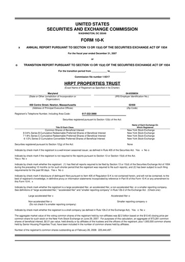 Thumbnail Equity Commonwealth 10-K Annual Report 