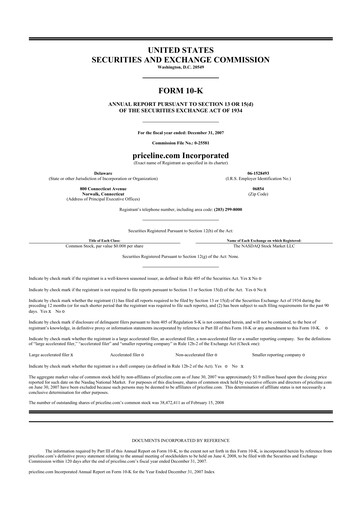 Thumbnail Booking Holdings (Booking.com) 10-K Annual Report 