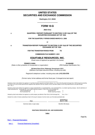 Thumbnail EQT Corporation
 10-Q Quarterly Report FY 