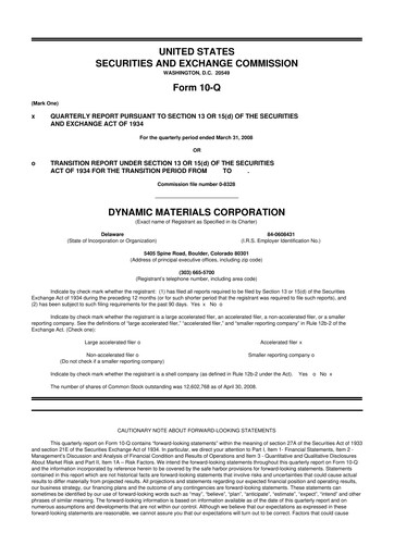 Thumbnail DMC Global 10-Q Quarterly Report FY 