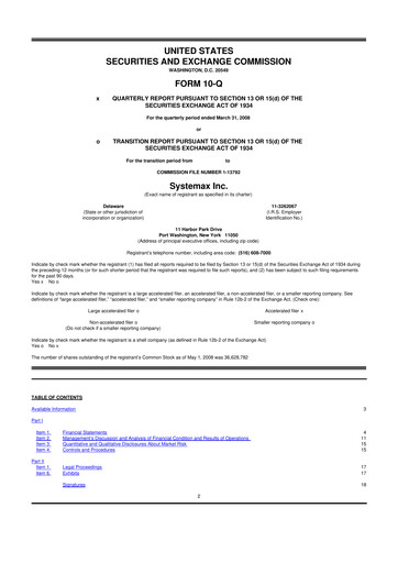 Thumbnail Global Industrial Company 10-Q Quarterly Report FY 