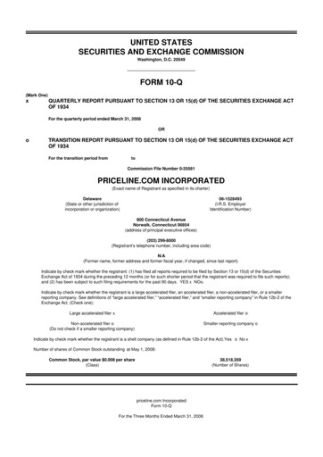 Thumbnail Booking Holdings (Booking.com) 10-Q Quarterly Report FY 