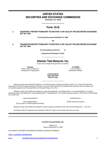 Thumbnail ATN International 10-Q Quarterly Report FY 