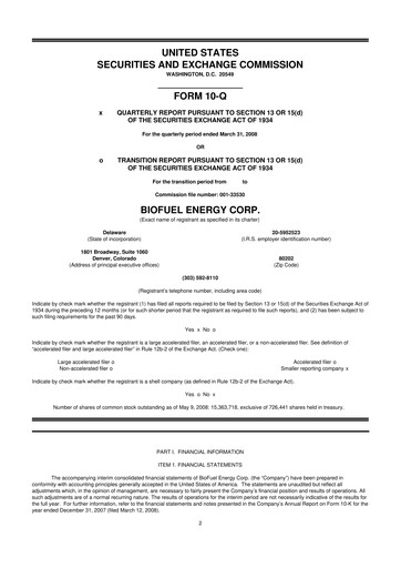 Miniature Green Brick Partners
 10-Q Rapport trimestriel  