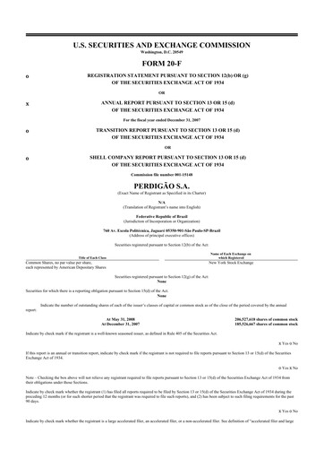 Thumbnail BRF 20-F Annual Report 