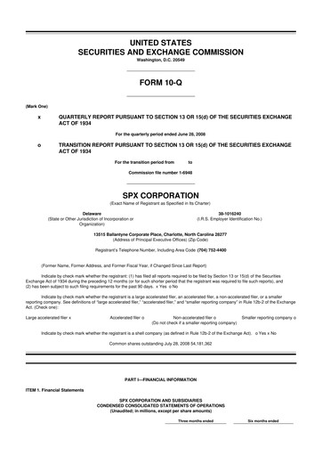 Thumbnail SPX Technologies 10-Q Quarterly Report FY 