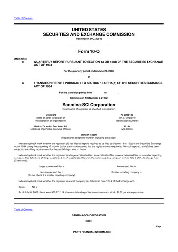 Vorschaubild Sanmina 10-Q Quartalsbericht  