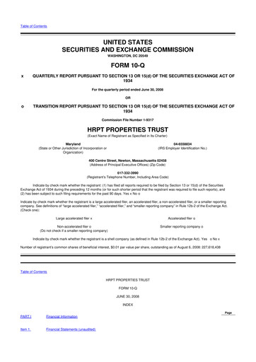 Thumbnail Equity Commonwealth 10-Q Quarterly Report FY 
