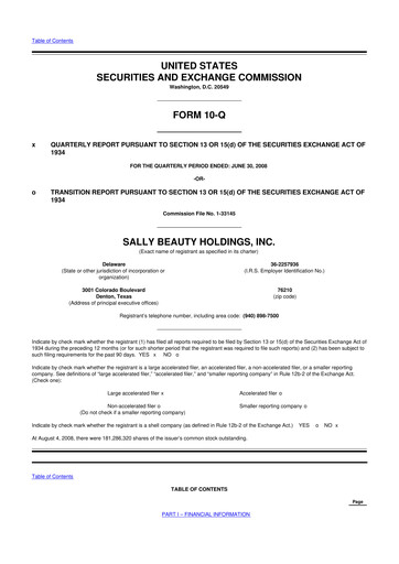 Thumbnail Sally Beauty Holdings 10-Q Quarterly Report FY 