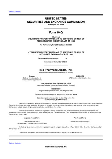 Thumbnail Ionis Pharmaceuticals
 10-Q Quarterly Report FY 