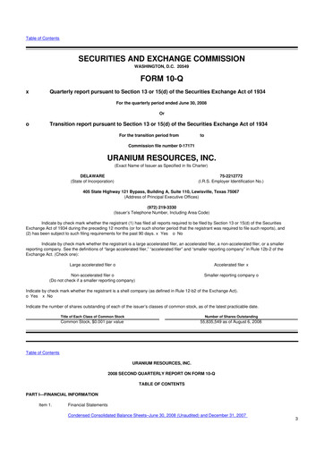 Thumbnail Westwater Resources
 10-Q Quarterly Report FY 