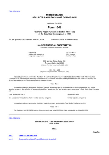 Thumbnail Monster Beverage 10-Q Quarterly Report FY 