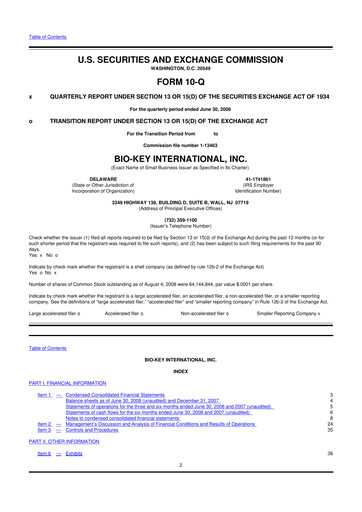Vorschaubild BIO-key International
 10-Q Quartalsbericht  