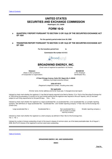 Vorschaubild Broadwind 10-Q Quartalsbericht  