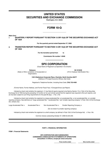 Thumbnail SPX Technologies 10-Q Quarterly Report FY 
