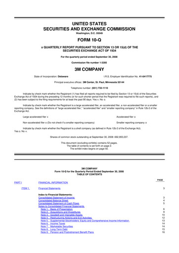 Thumbnail 3M 10-Q Quarterly Report FY 