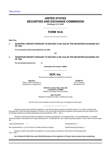 Thumbnail Healthpeak Properties
 10-Q Quarterly Report FY 