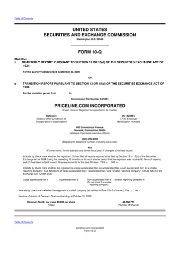Thumbnail Booking Holdings (Booking.com) 10-Q Quarterly Report FY 