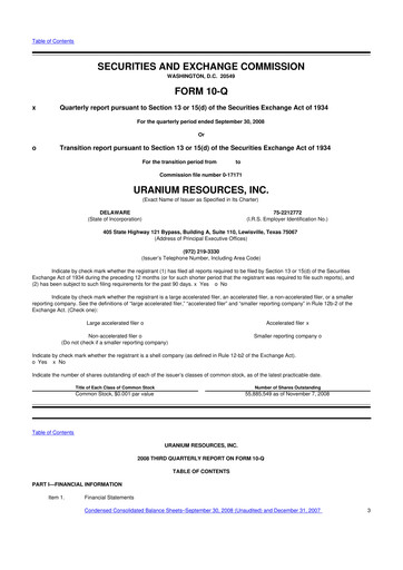 Thumbnail Westwater Resources
 10-Q Quarterly Report FY 
