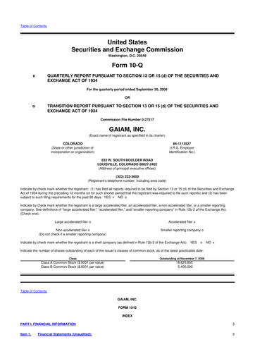 Thumbnail Gaia 10-Q Quarterly Report FY 