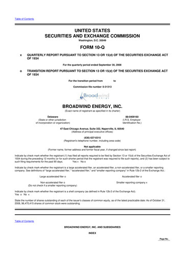 Vorschaubild Broadwind 10-Q Quartalsbericht  