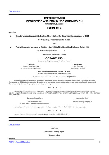 Thumbnail Copart
 10-Q Quarterly Report FY 