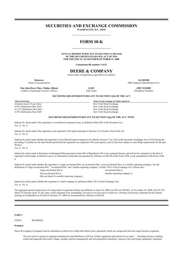 Thumbnail Deere & Company (John Deere) 10-K Annual Report 