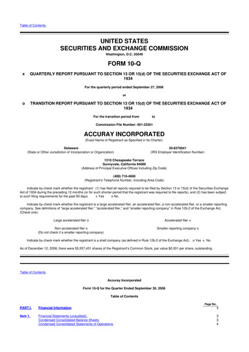 Thumbnail Accuray 10-Q Quarterly Report FY 