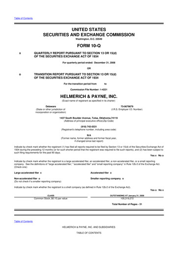 Thumbnail Helmerich & Payne

 10-Q Quarterly Report FY 