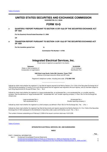 Thumbnail IES Holdings 10-Q Quarterly Report FY 