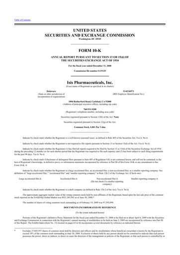 Thumbnail Ionis Pharmaceuticals
 10-K Annual Report 