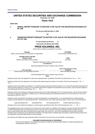 Vorschaubild PROS Holdings, Inc.
 10-K Jahresbericht 