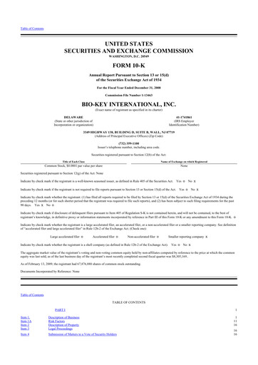 Thumbnail BIO-key International
 10-K Annual Report 