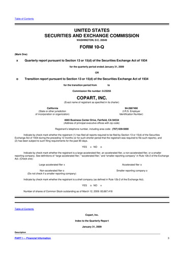 Thumbnail Copart
 10-Q Quarterly Report FY 