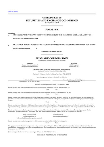 Thumbnail Winmark 10-K Annual Report 