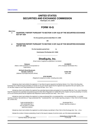 Thumbnail Dine Brands Global 10-Q Quarterly Report FY 