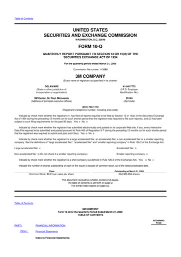 Thumbnail 3M 10-Q Quarterly Report FY 