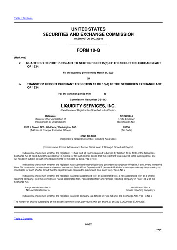 Thumbnail Liquidity Services
 10-Q Quarterly Report FY 
